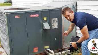 Photo of Tracey Miller, Realtor explaining HVAC system