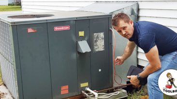 Photo of Tracey Miller, Realtor explaining HVAC system
