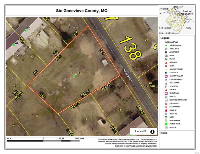 55 Picardy Lane, Ste Genevieve, Missouri 63670, ,Land,For Sale,Picardy,MAR24043720