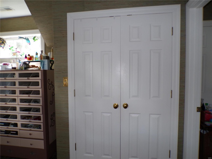 Huge shelved Closet in Primary Bathroom