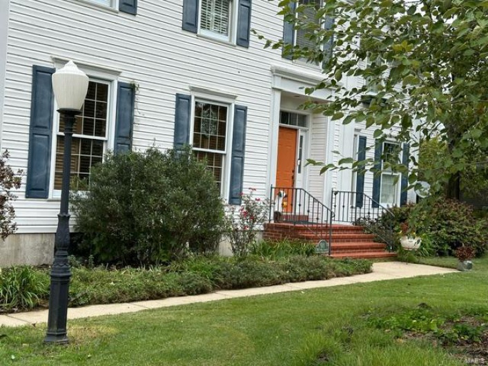 Front walk and front door.