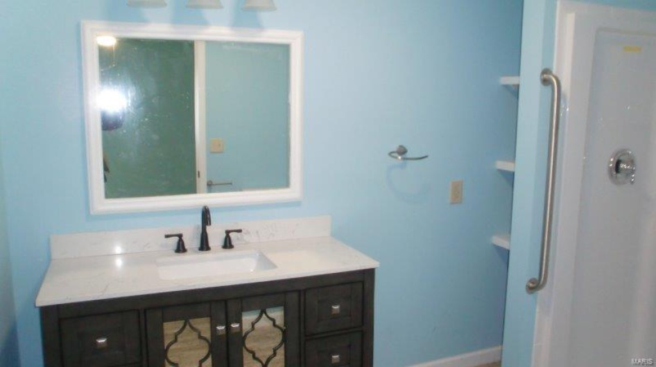 Bathroom featuring vanity