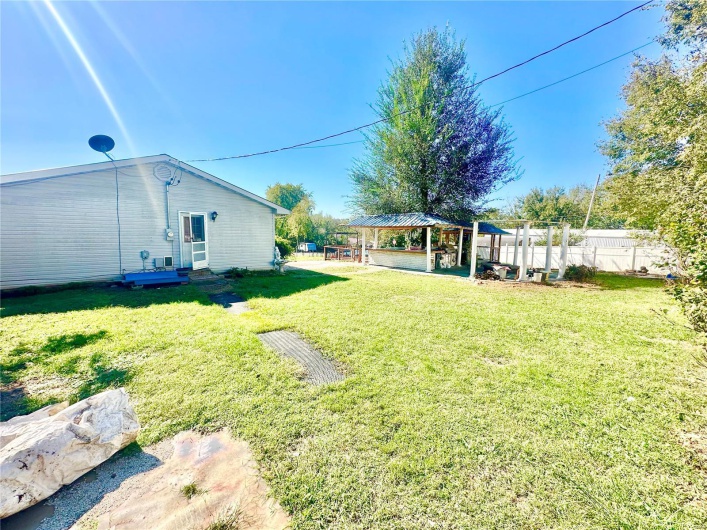 View of yard with a gazebo