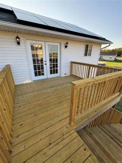 Deck with french doors