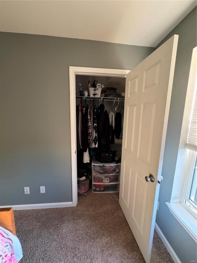 View of closet in bedroom 1