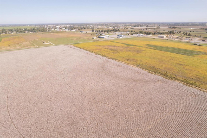 Aerial view with a rural view