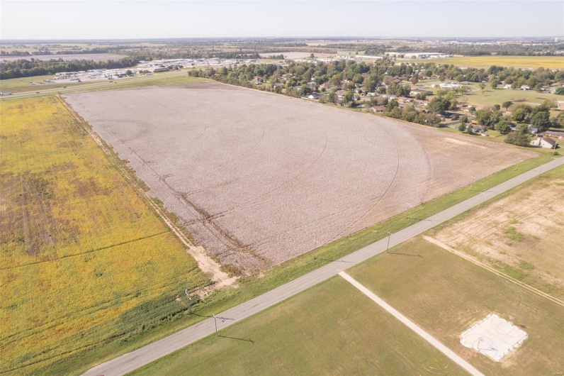 Aerial view with a rural view