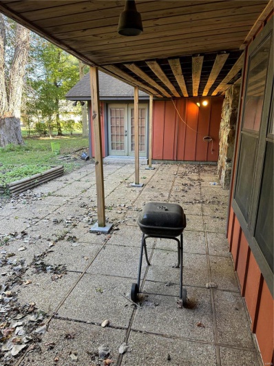 View of patio / terrace featuring a grill