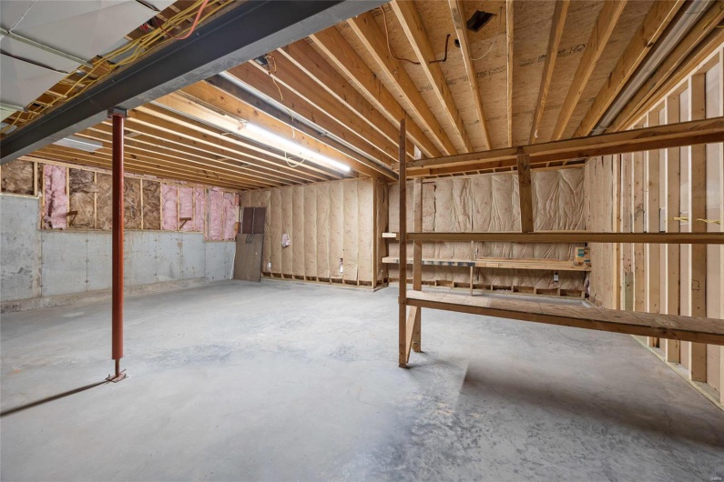 Utility area w/ water heater and hvac