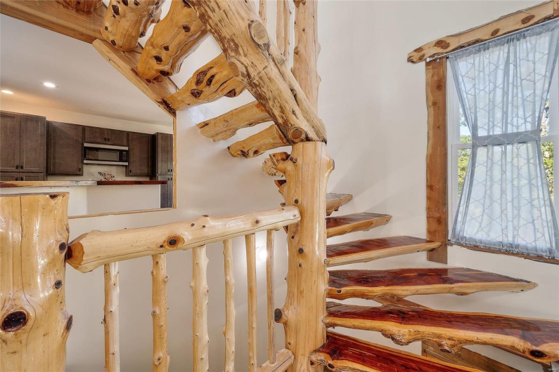 Natural timber handrail