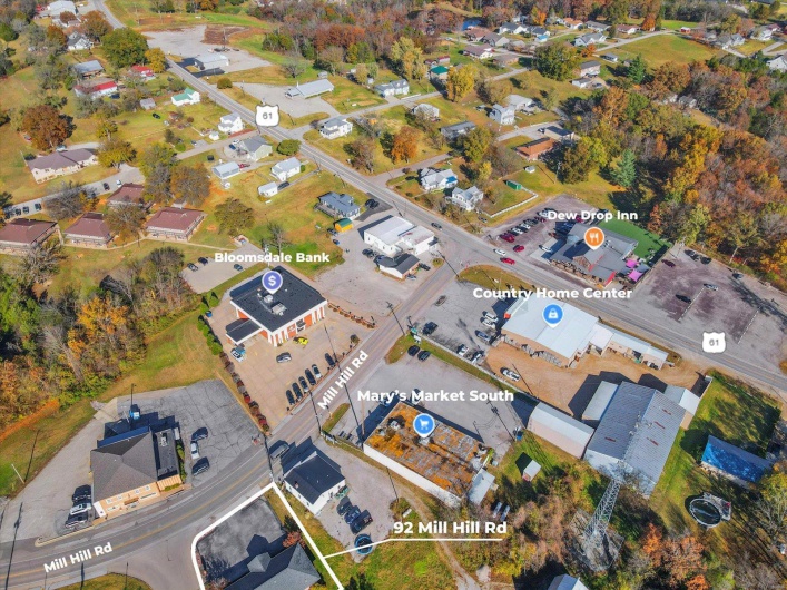 Highway 61 View showing surrounding businesses