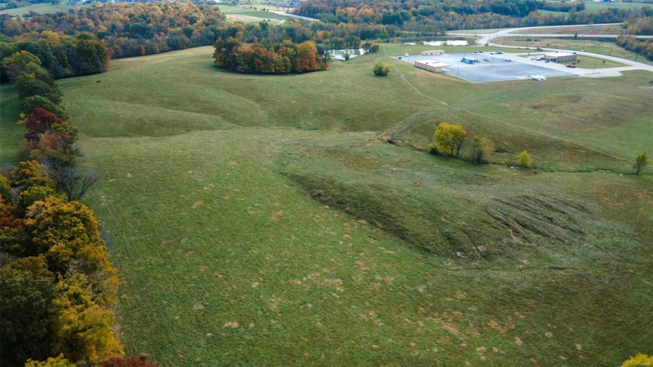 Aerial view with a rural view