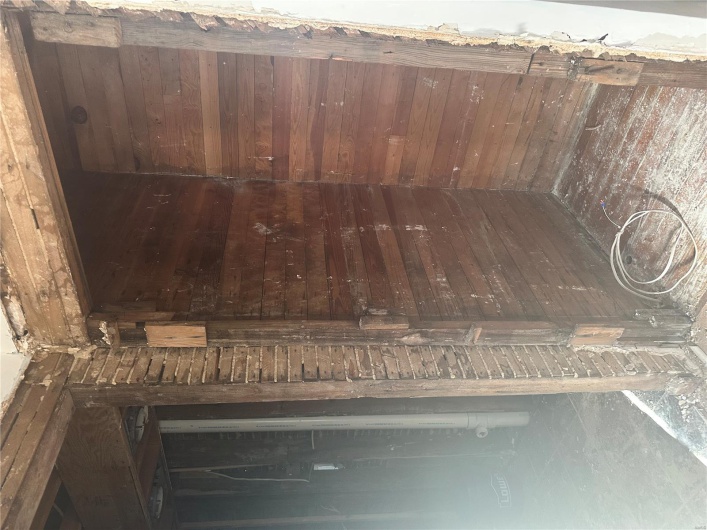 Interior details featuring wooden walls