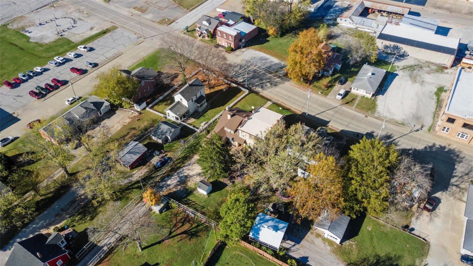 Birds eye view of property