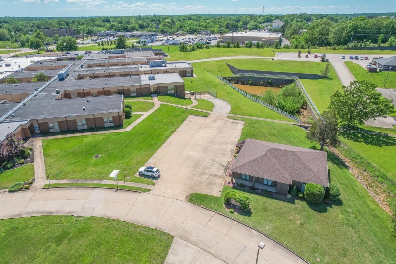 Birds eye view of property