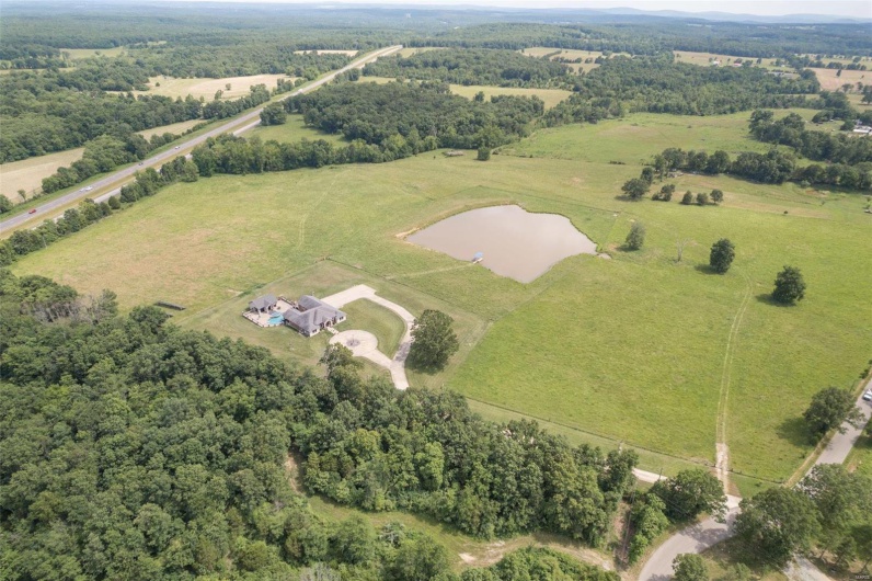 Bird's eye view with a rural view