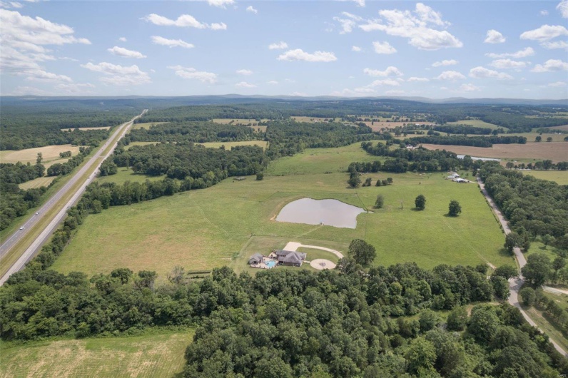Drone / aerial view with a rural view