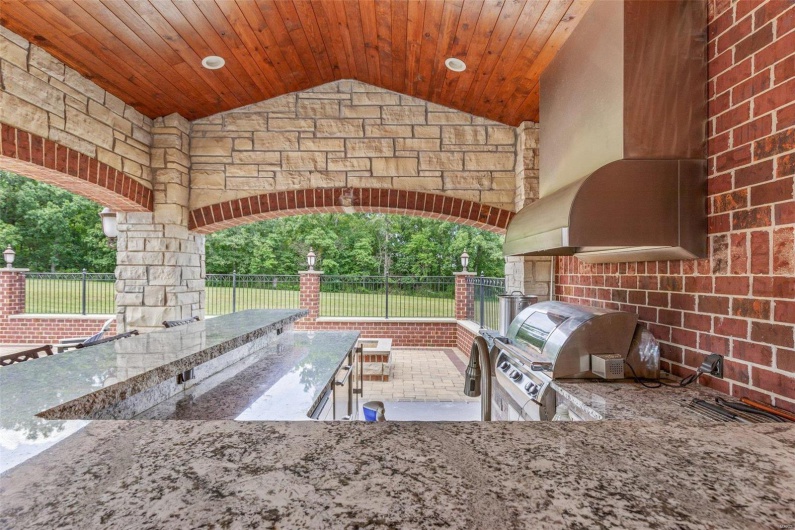 View of patio / terrace with area for grilling and exterior kitchen