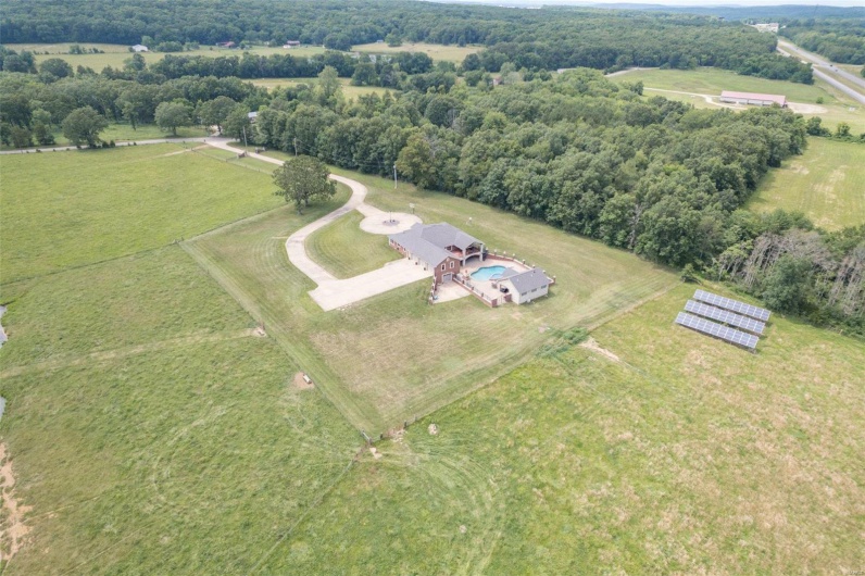 Aerial view featuring a rural view