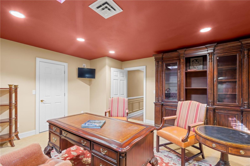 View of carpeted office space