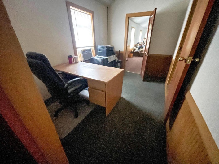 View of carpeted office space