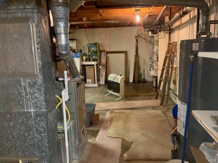 Utility room with water heater