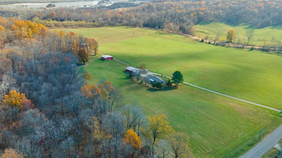 Aerial view featuring a rural view