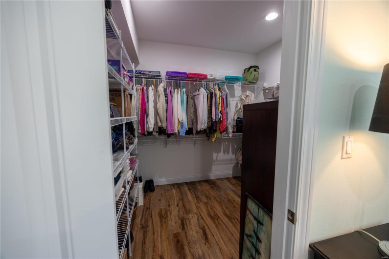 Spacious closet featuring LVP flooring.