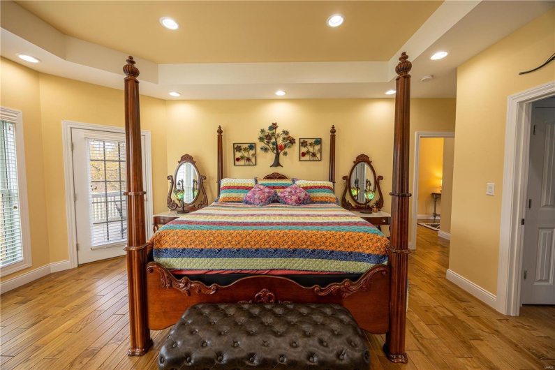 Primary bedroom featuring light hardwood  flooring.