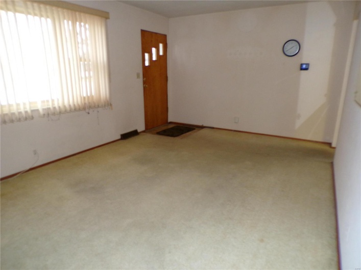 Living Room with light colored carpet