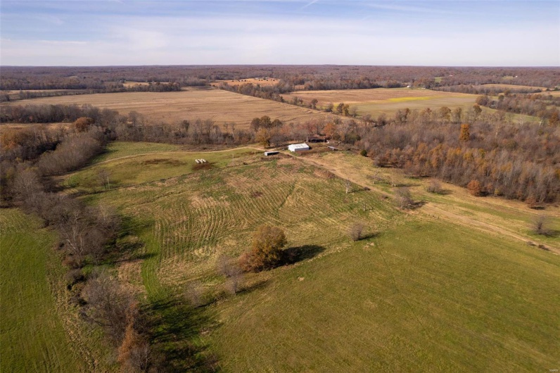 Aerial view with a rural view