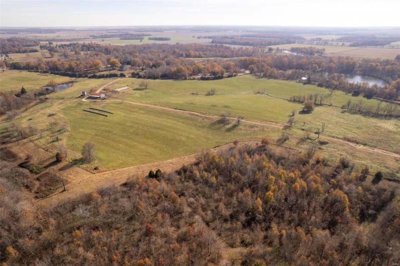 Aerial view with a rural view and a water view