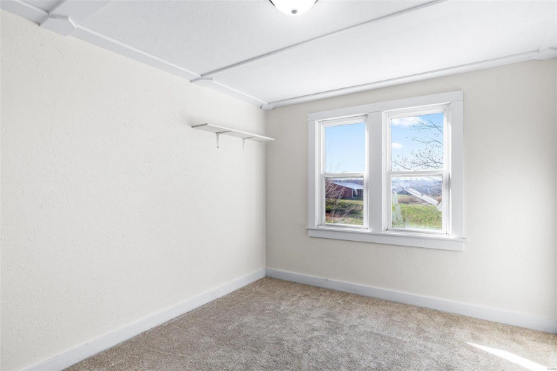 Walk in closet with carpet