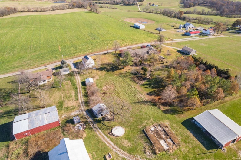 Bird's eye view with a rural view