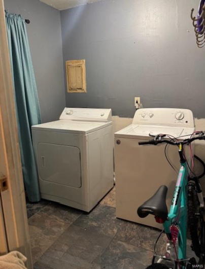 Laundry area with separate washer and dryer