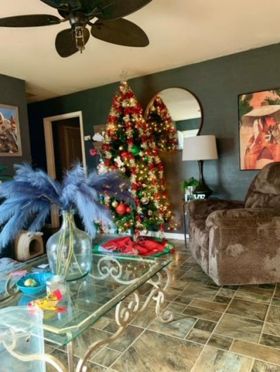 Dining area featuring ceiling fan