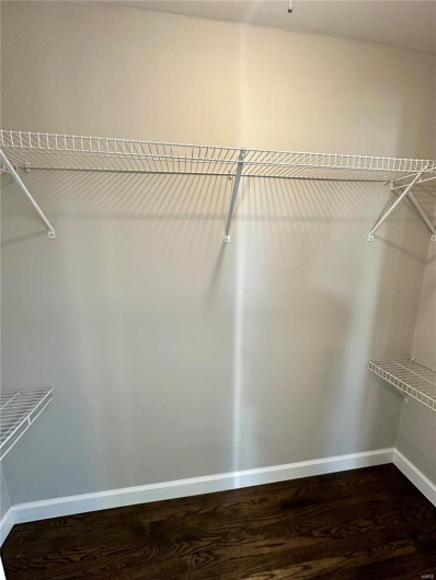 Walk in closet featuring hardwood / wood-style flooring