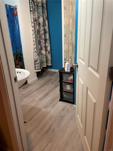 Bathroom featuring hardwood / wood-style floors
