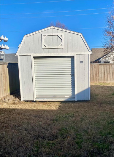 Garage with a yard