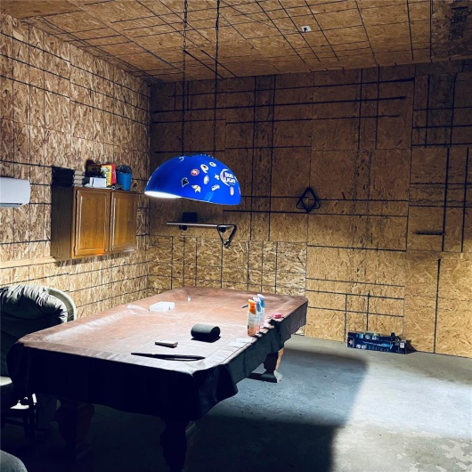 Playroom with concrete floods