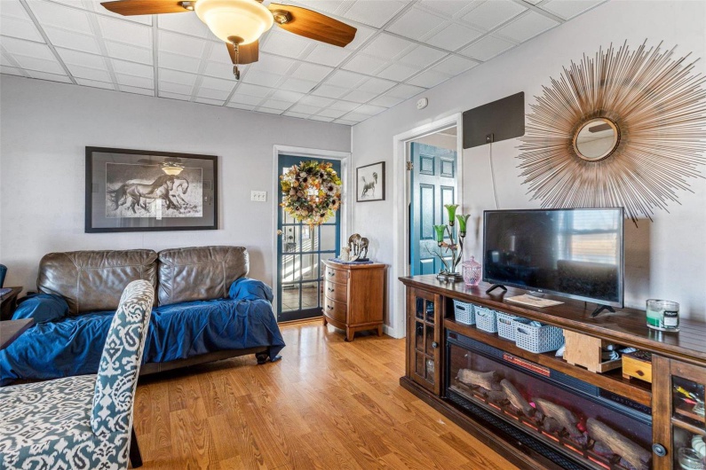 Living room featuring light hardwood / wood-style floors