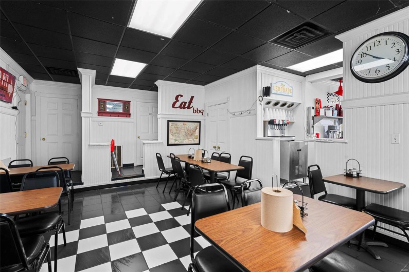 Dining area featuring a paneled ceiling