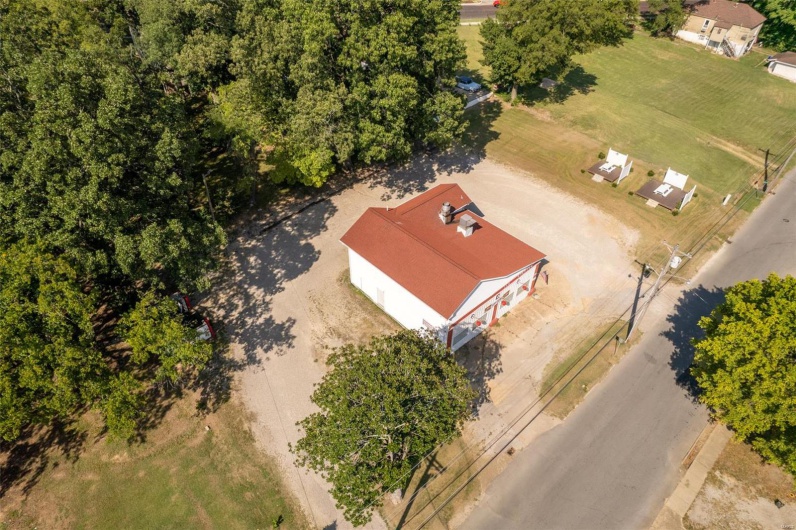 Birds eye view of property
