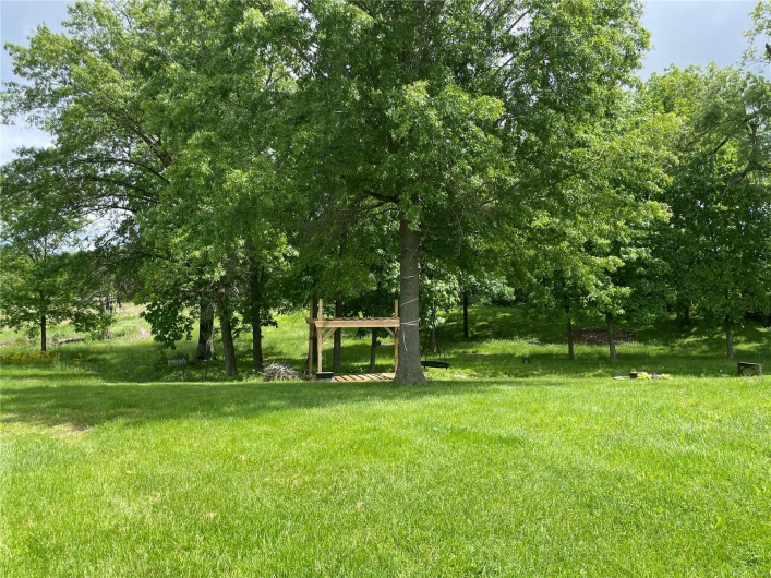 View of grassy yard