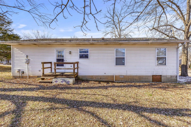 View of rear view of property
