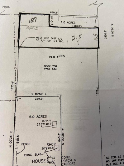 Showing Where the 3 acres will be