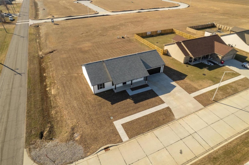 Birds eye view of property