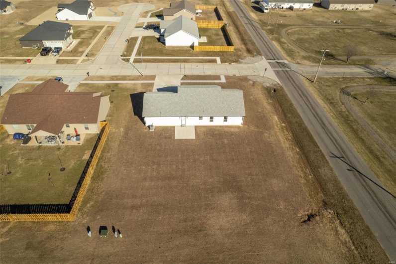 Birds eye view of property