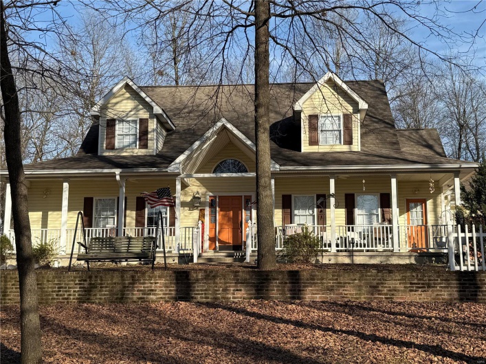 View of front of property with a porch