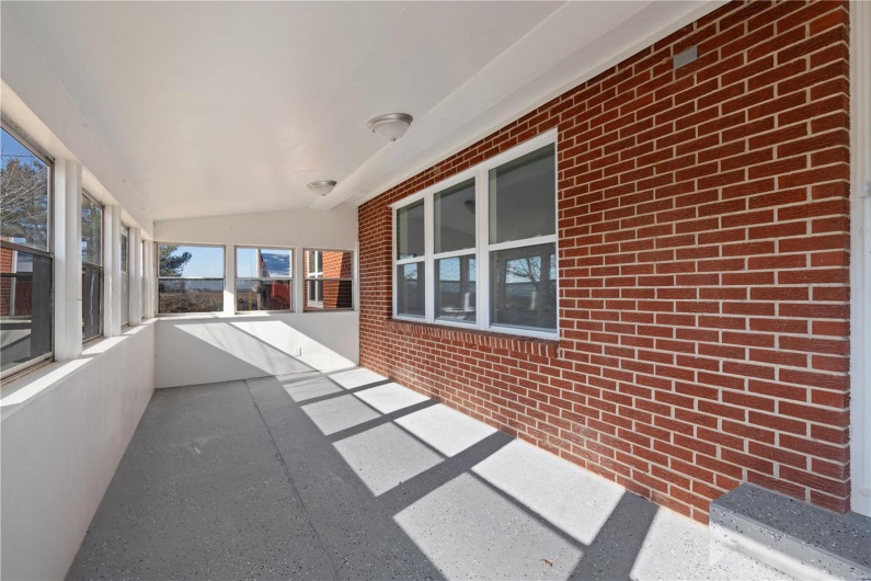 Enclosed front porch